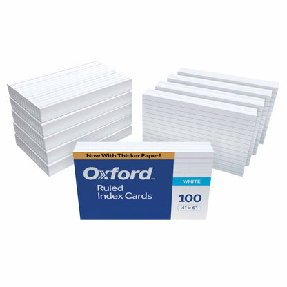 Oxford Ruled 4" x 6" Index Cards, 1000 Pack