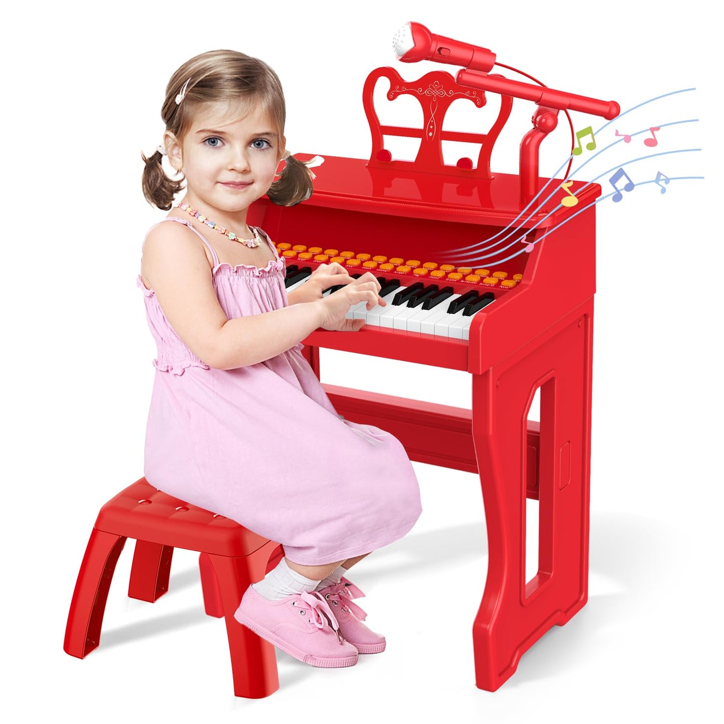 Kids Toy Piano Keyboard - 37 Keys Musical Gift