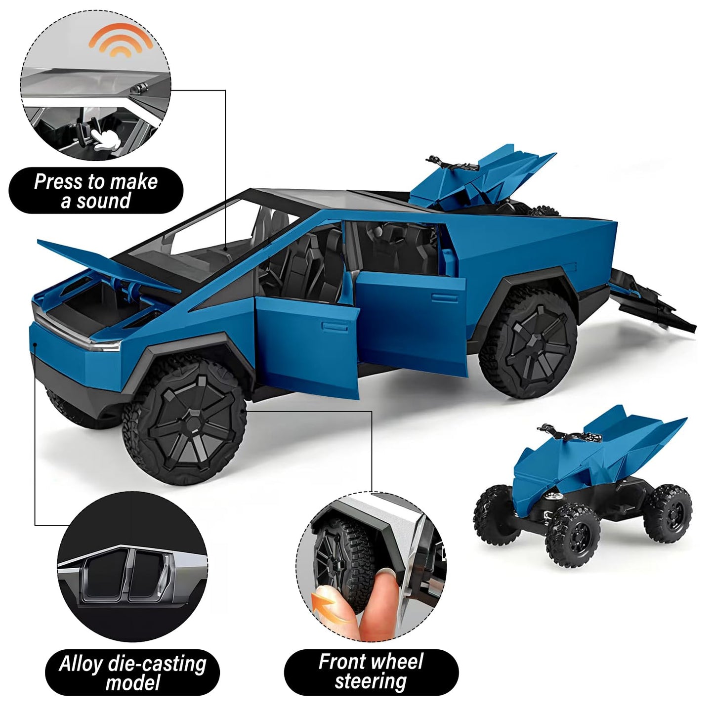1/24 Cyber Truck Alloy Die Cast Model Toy