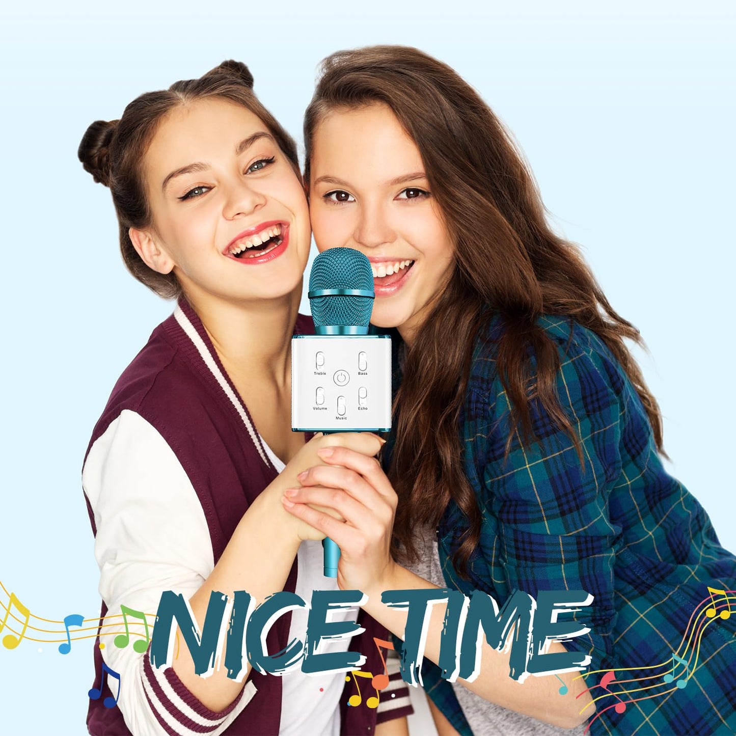 Leettus Portable Microphone for Kids | Perfect for Birthday Gift for Girls, Kids, Boys, and Adults | Wireless Singing Karaoke Microphone toy Handheld Bluetooth Mic Speaker for Phone toddler microphone