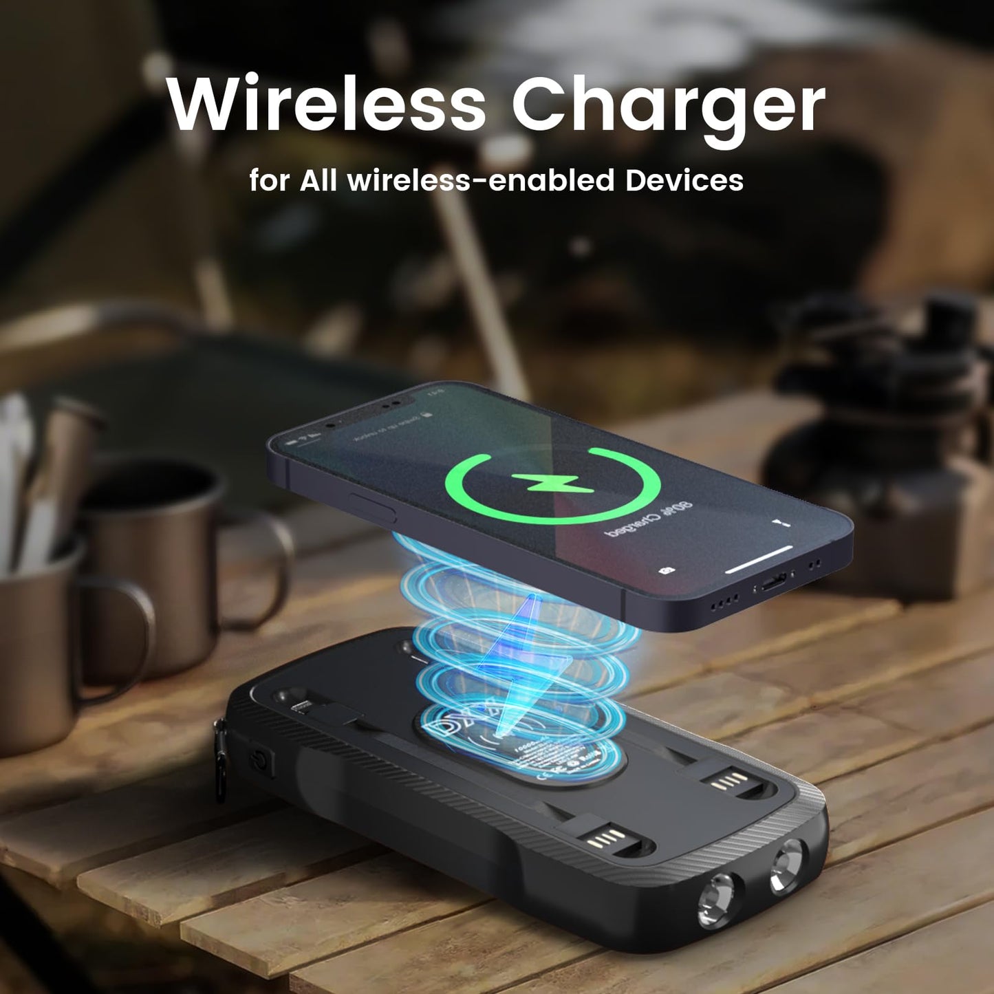 10000mAh Solar Power Bank with Dual USB Outputs