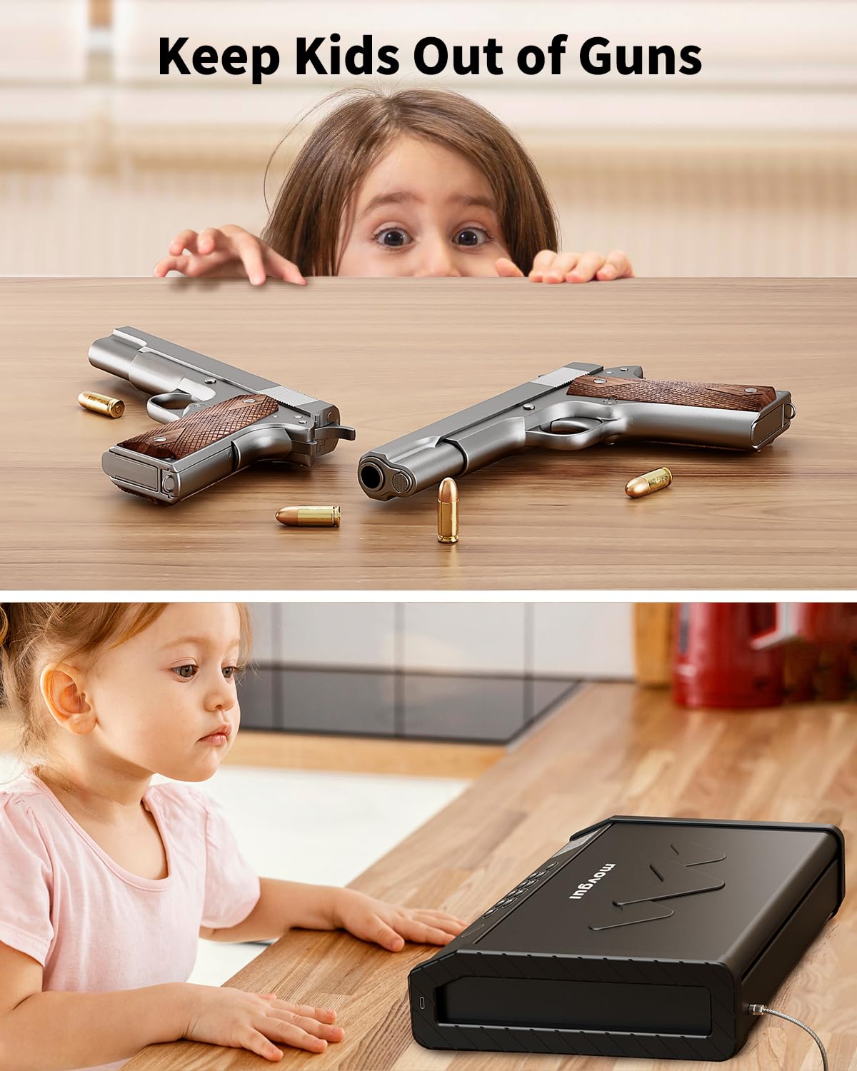 Biometric Handgun Safe with LCD Display and USB