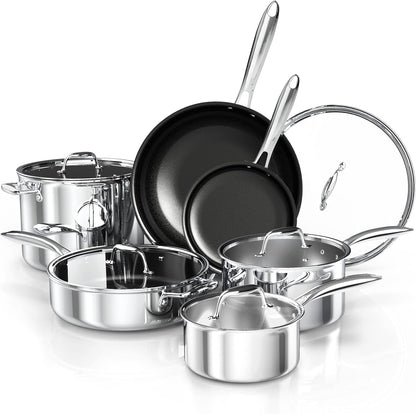 imarku 11-Piece Nonstick Cookware Set with Lids