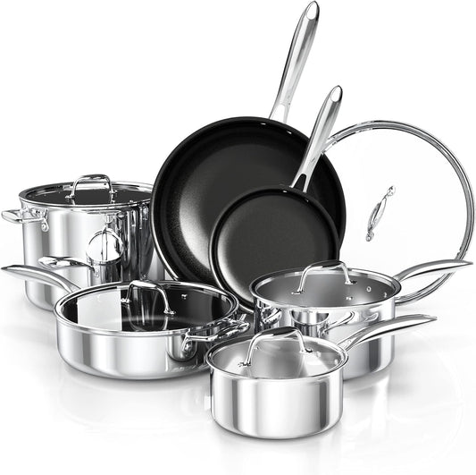 imarku 11-Piece Nonstick Cookware Set with Lids