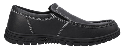 CAMEL CROWN Mens Slip On Loafers Comfortabl Walking Shoes Casual Moc Toe Lightweight Loafer Lace Up Office Dress Shoes Black 10
