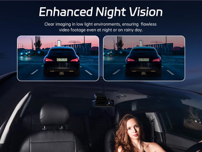 Pelsee 4K Dual Dash Cam with Night Vision And app