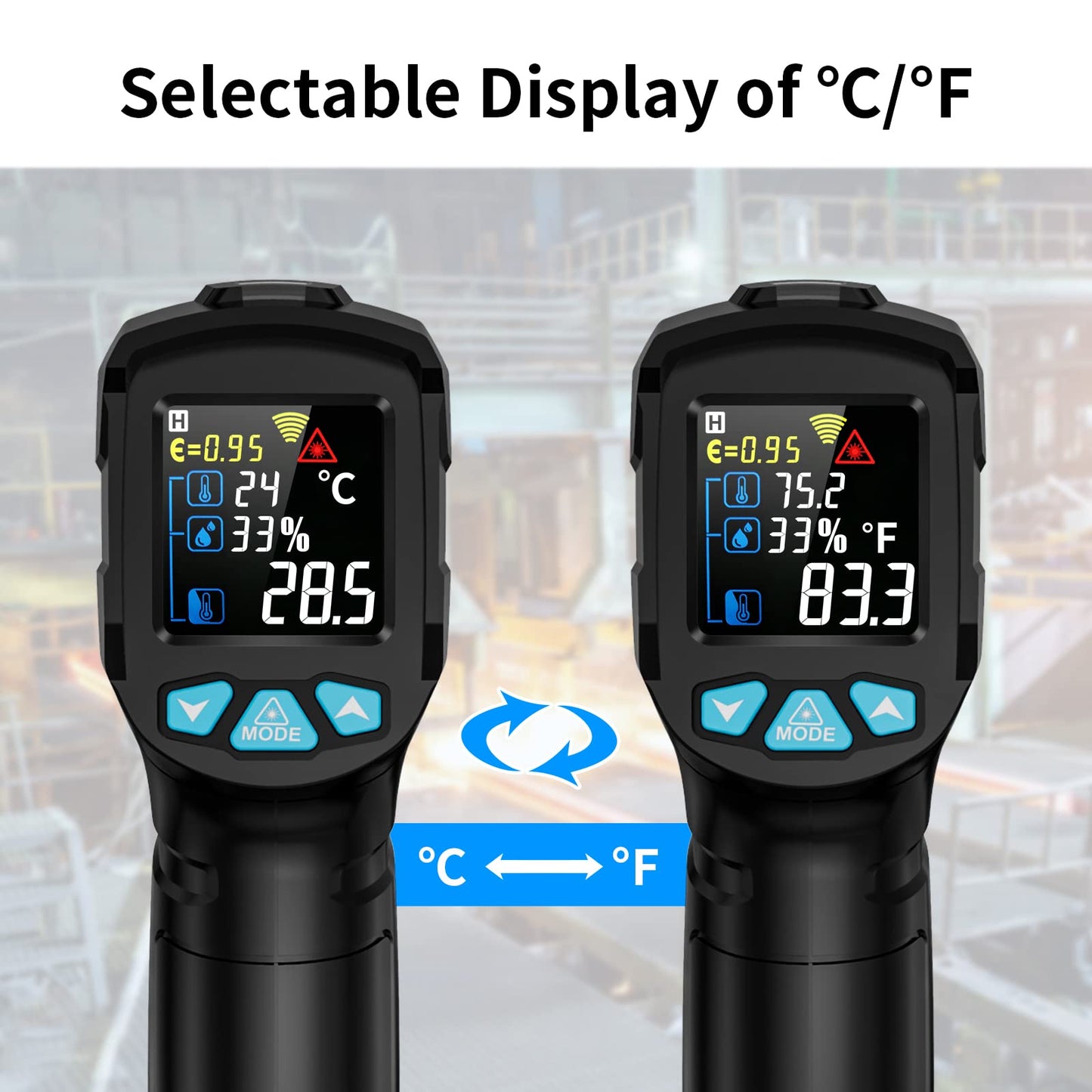 MESTEK Non-Contact Infrared Thermometer for Cooking