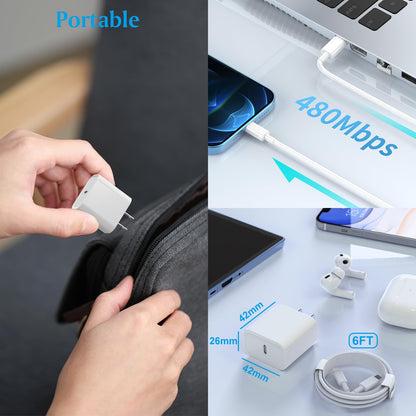 USB C Charger for iPhone 14 with 6FT Cable