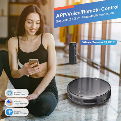 MAMNV Robot Vacuum Mop Combo with WiFi