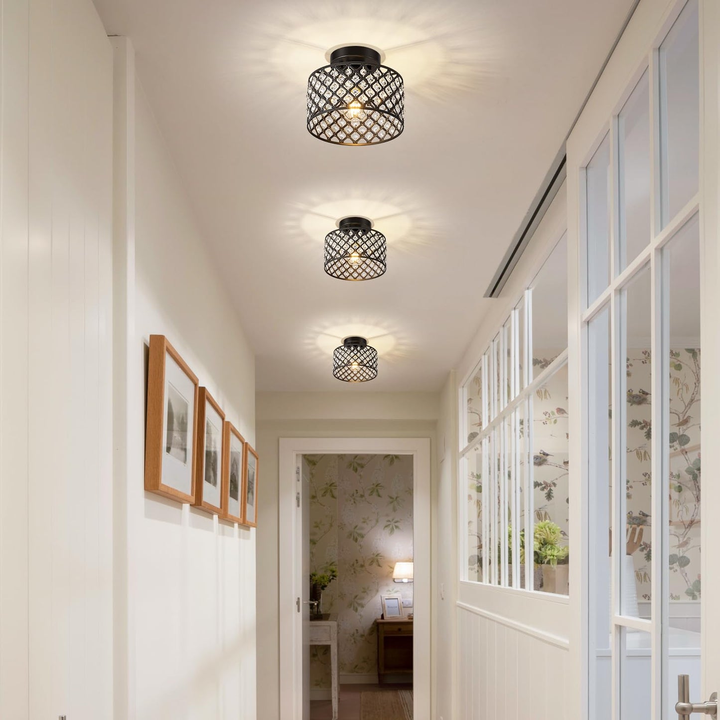 Semi Flush Mount Ceiling Light Fixture, 9 inch