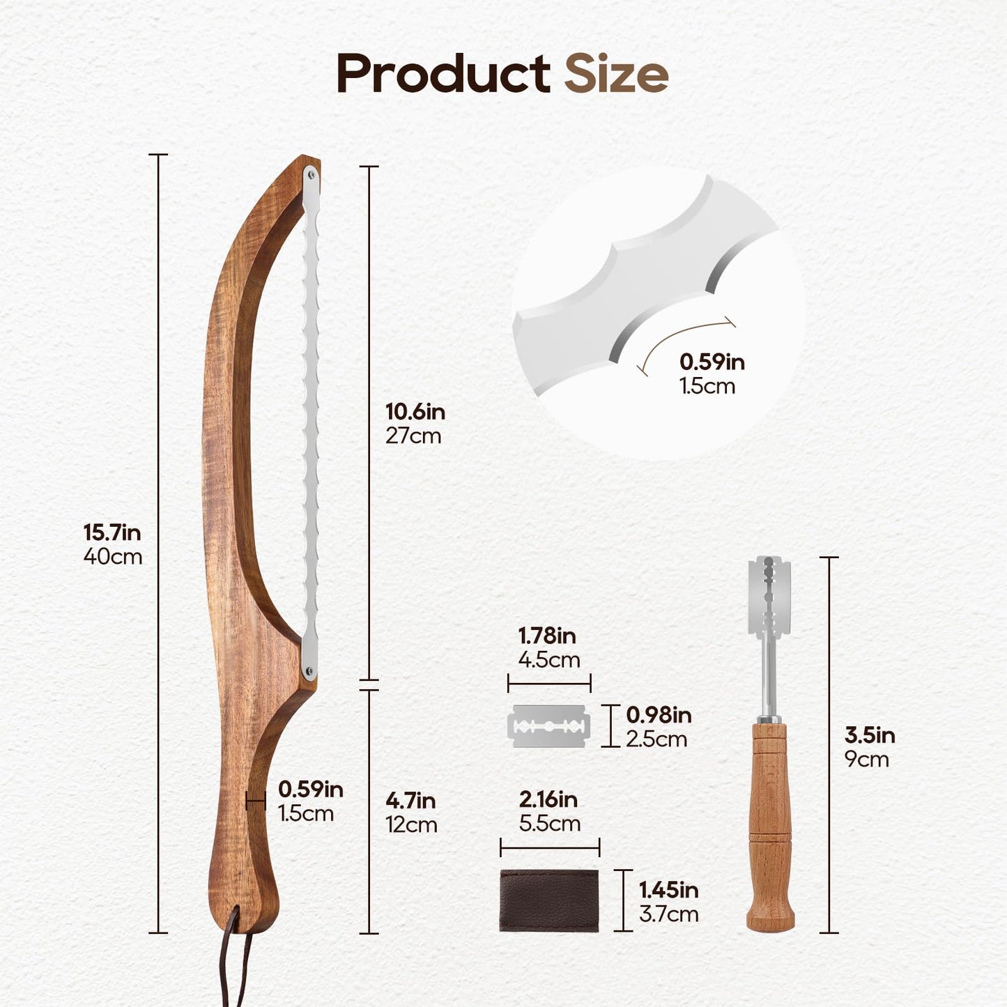 Mooues Double Serrated Bread Knife Set