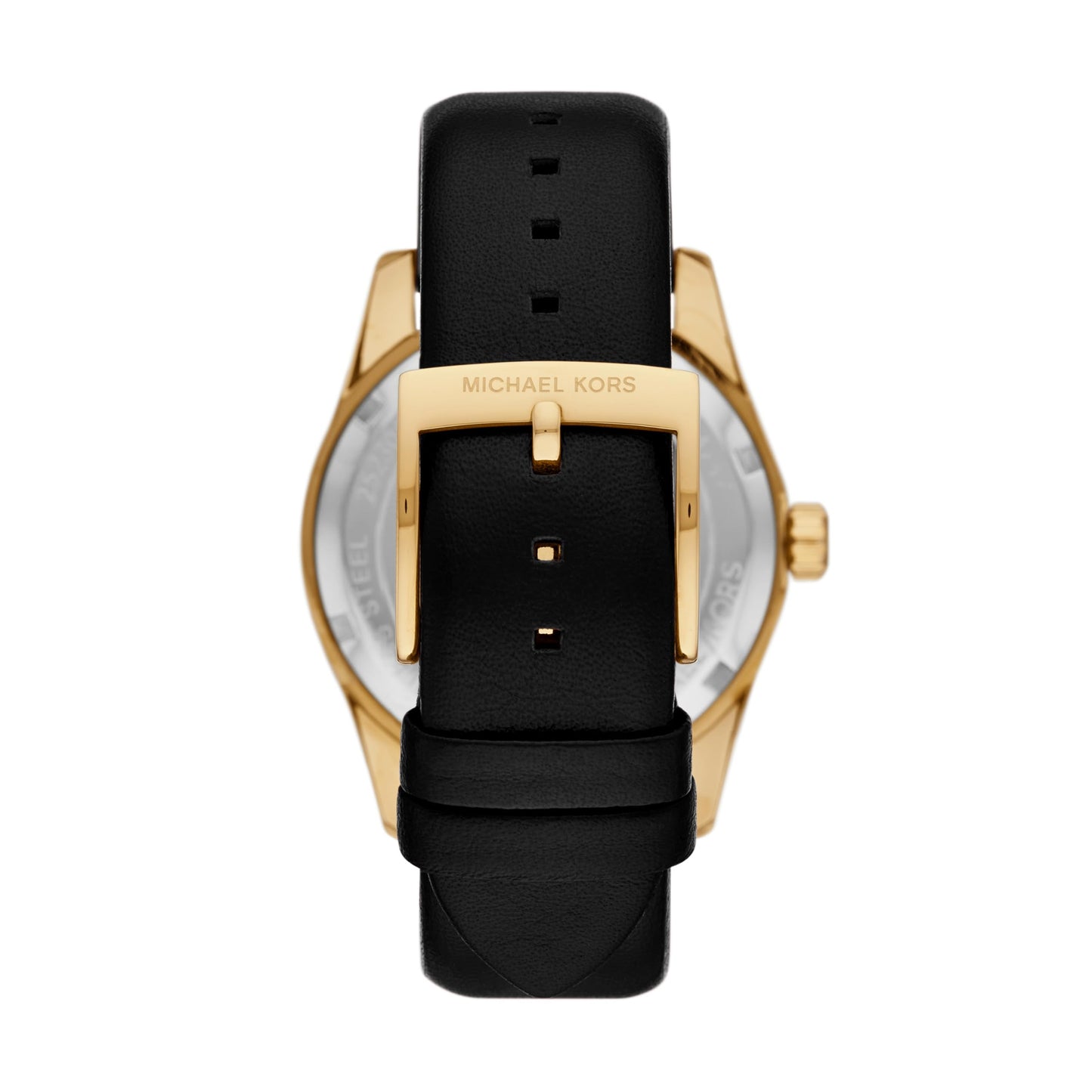 Michael Kors Gold Stainless Steel Leather Band Watch