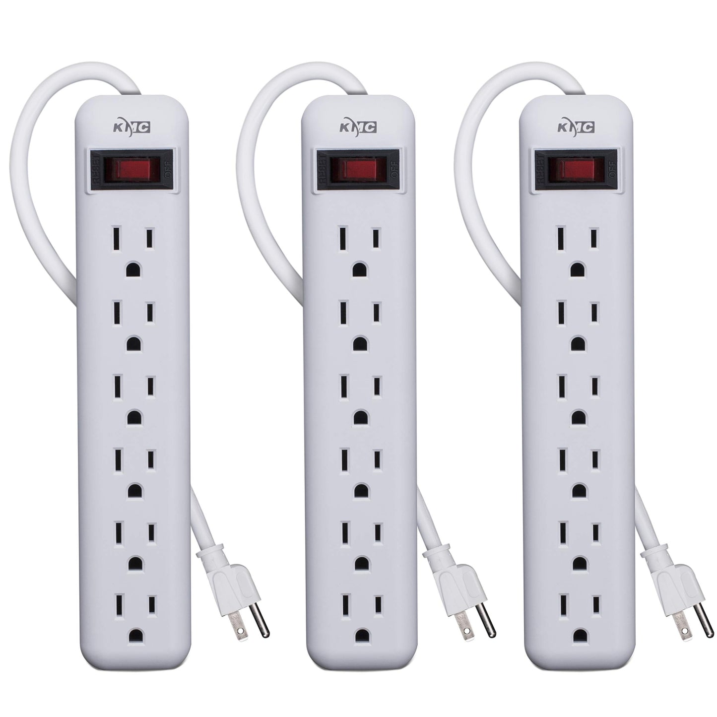 KMC 6-Outlet Power Strip with Overload Protection