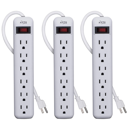 KMC 6-Outlet Power Strip with Overload Protection