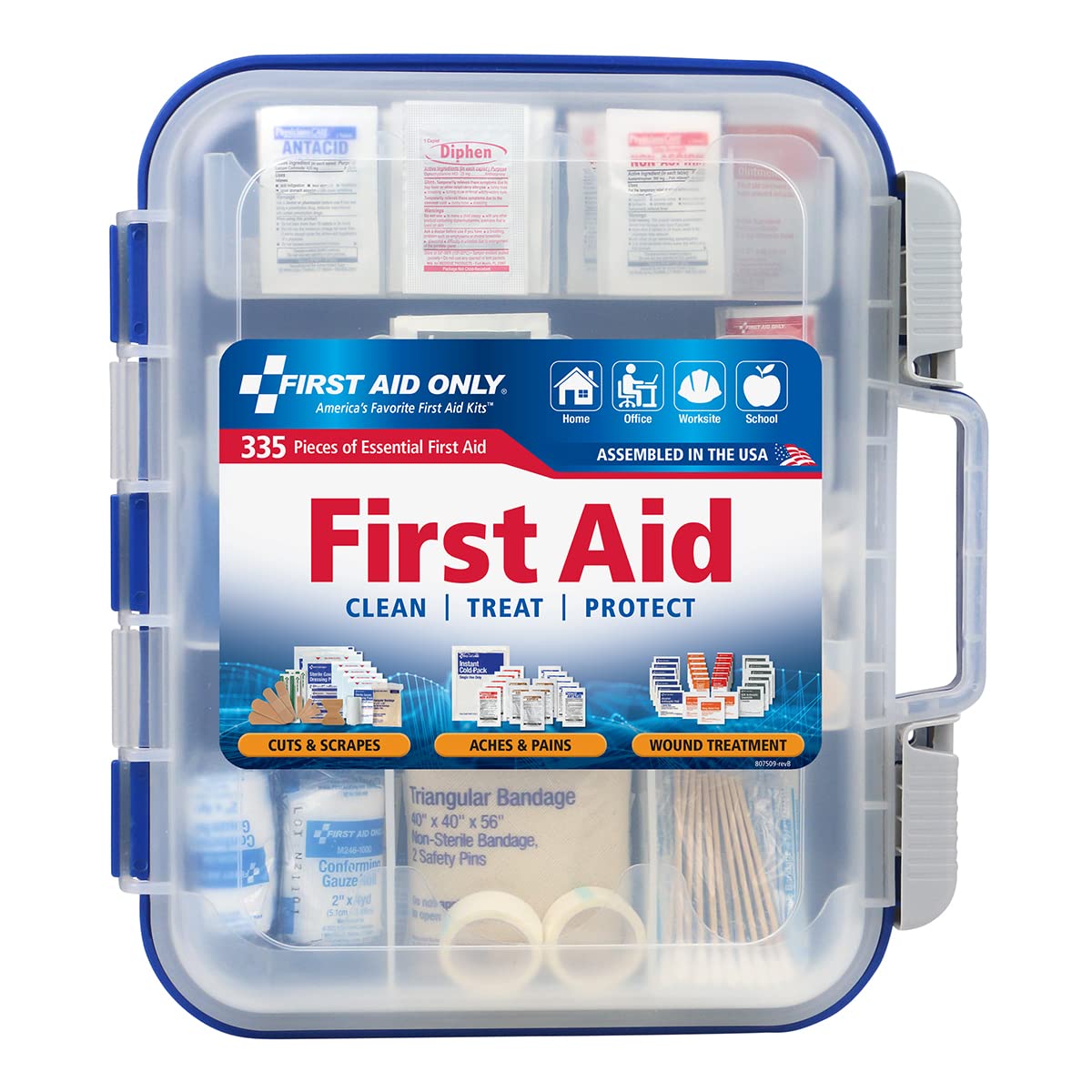 335 Pieces First Aid Kit by First Aid
