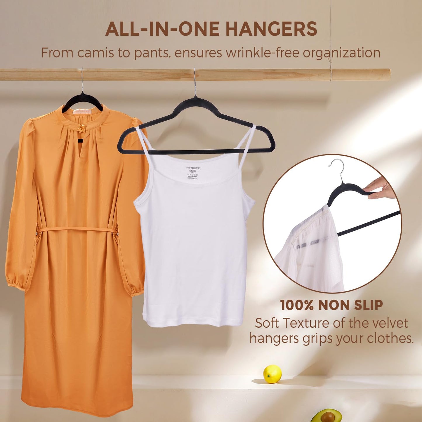 30 Pack Tonswachic Velvet Non-Slip Hangers