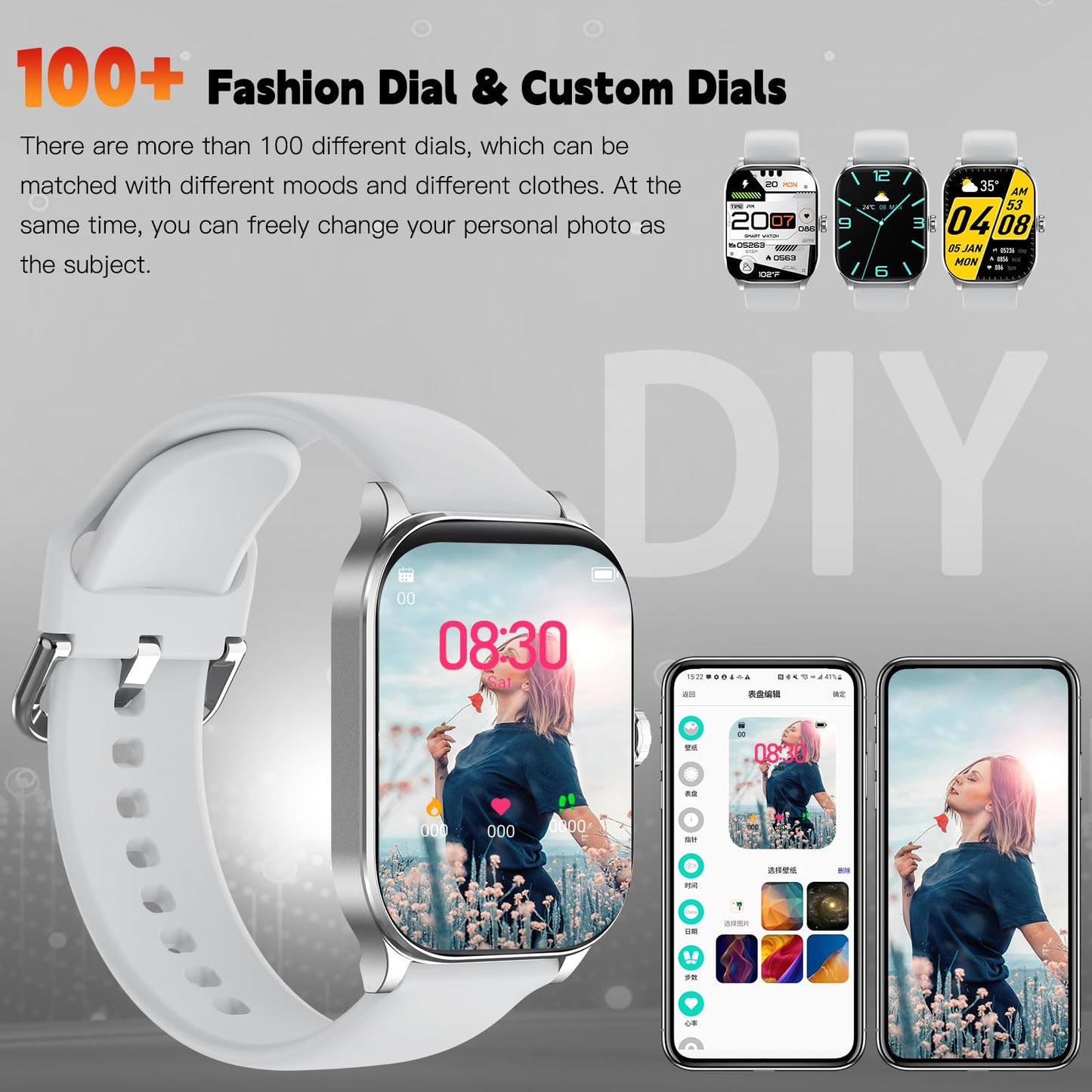 Smart Watch with Heart Rate Monitor and Tracker