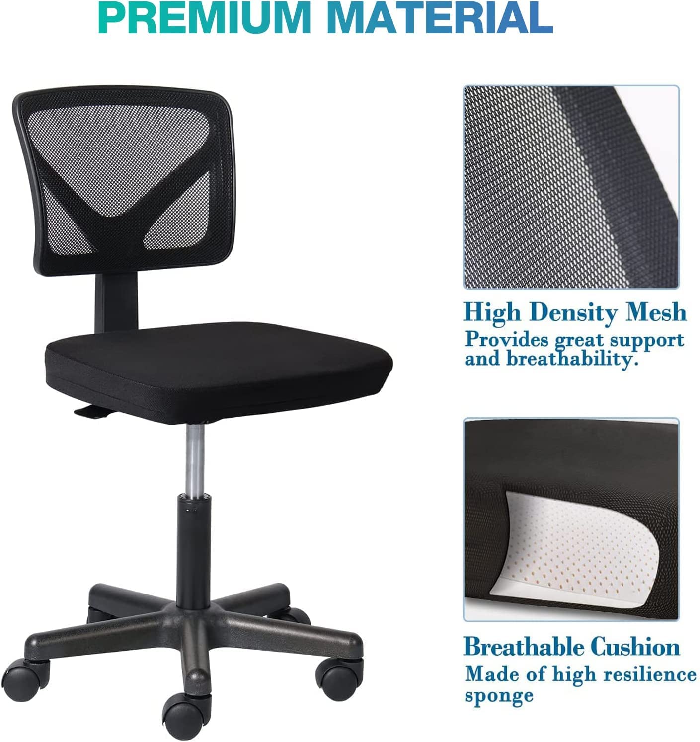 Ergonomic Adjustable Mesh Office Chair with Lumbar Support