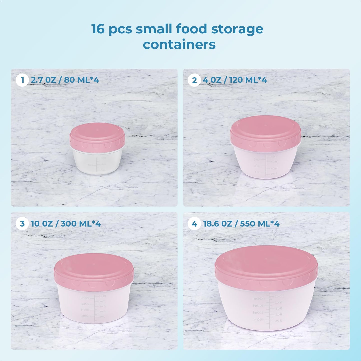 16-Pack Food Storage Containers with Lids