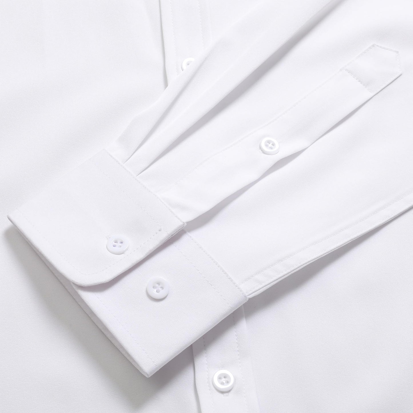 Simmashah Men's Wrinkle-Free Dress Shirt, White XL-Tall