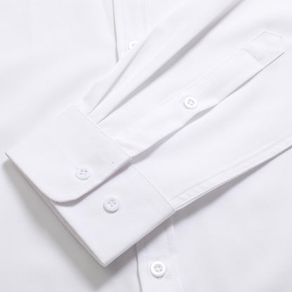 Simmashah Men's Wrinkle-Free Dress Shirt White M