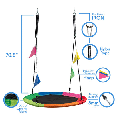 40 Inch Tree Swing by PLAYVIBE for Kids