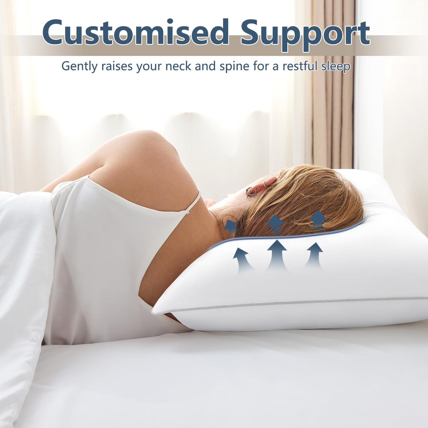 CozyLux Cooling Pillows Set for Sleepers