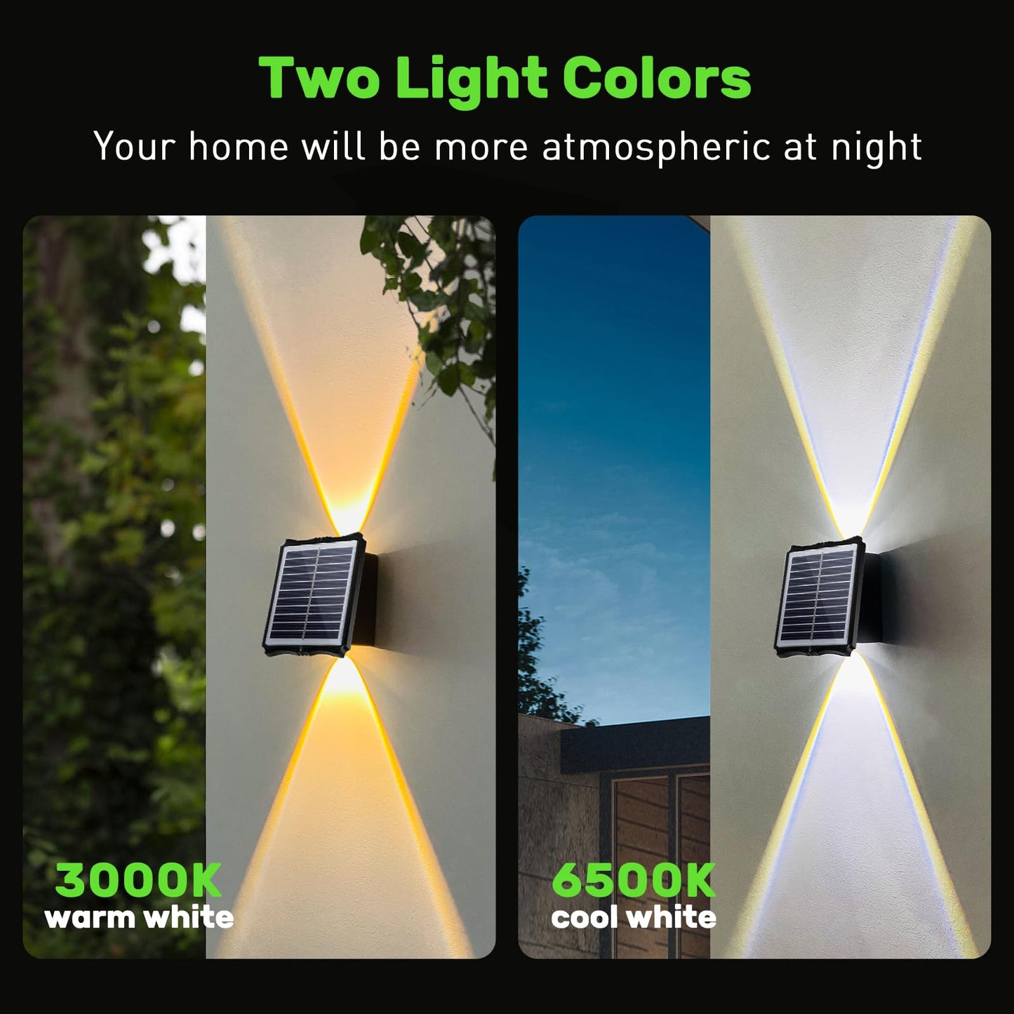 WONYO Solar Wall Lights 4 Pack Waterproof IP65