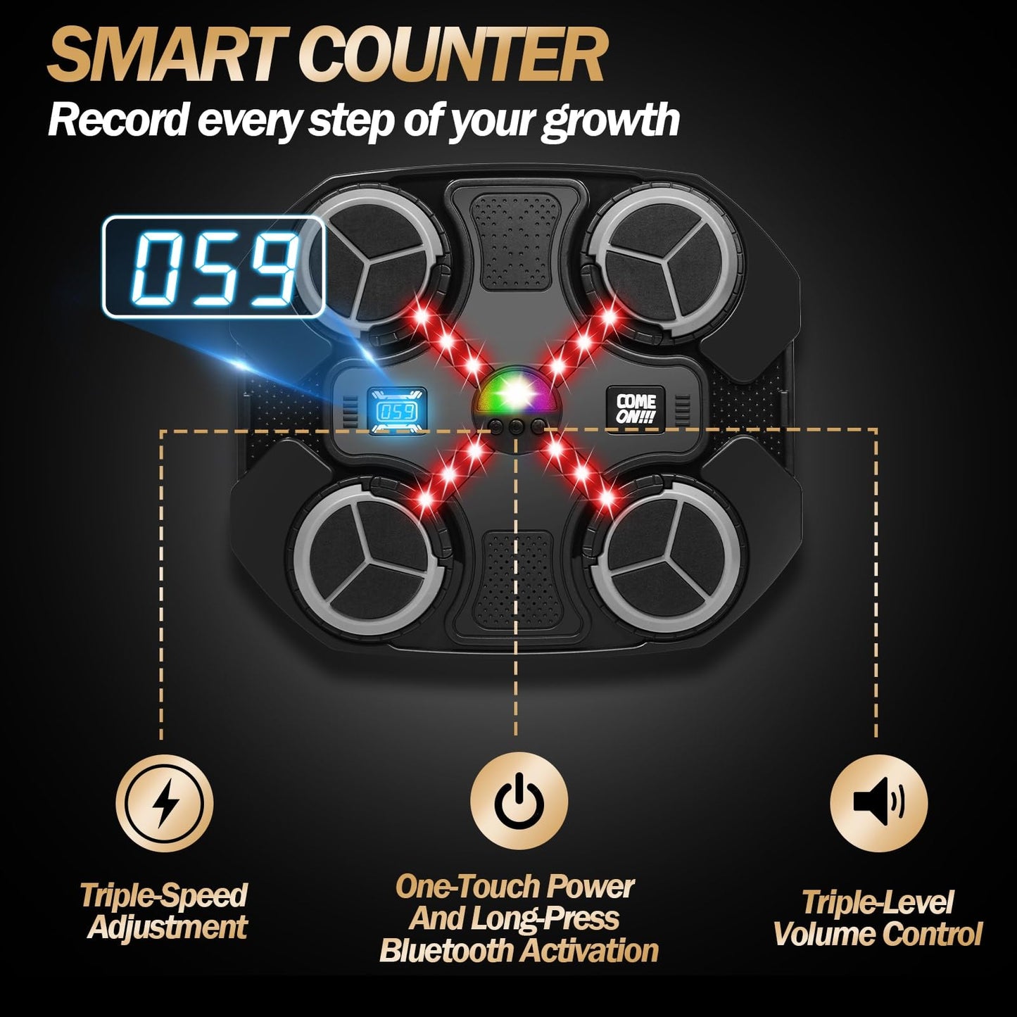 Wall Mounted Bluetooth Music Boxing Target for Kids