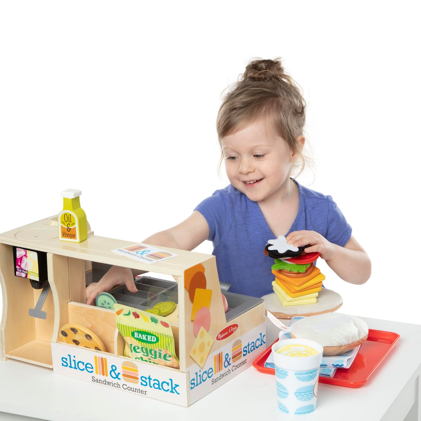 Melissa & Doug Wooden Sandwich Counter Play Set