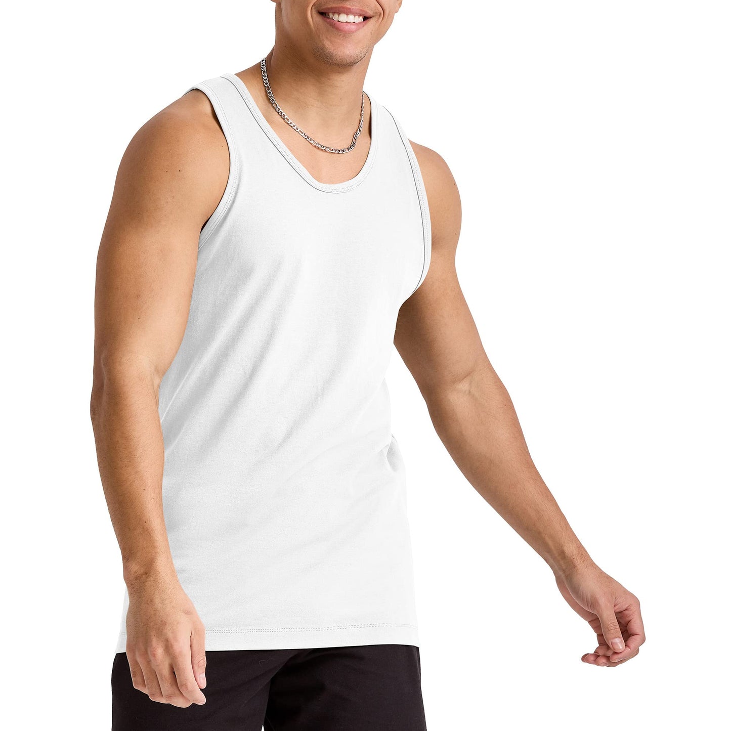 Hanes Men's Cotton Tank Tops 3-Pack, White