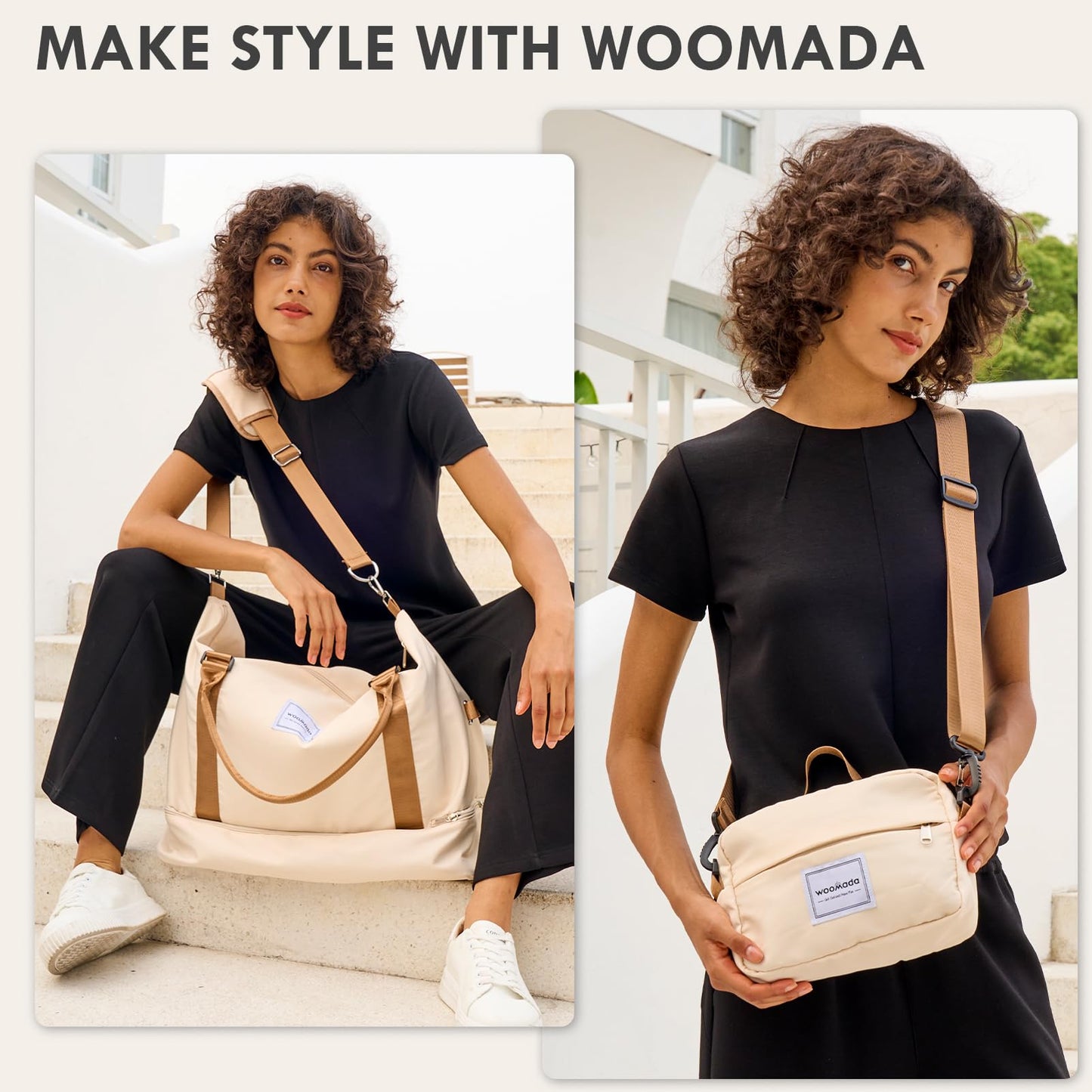 Weekender Duffel Bag with Shoes Compartment