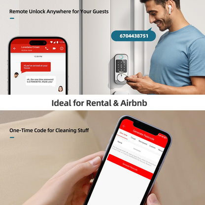 Smart WiFi Deadbolt Lock with Fingerprint Access