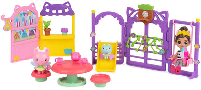 Gabby’s Dollhouse, Kitty Fairy Garden Party, 18-Piece Playset with 3 Toy Figures, Surprise Toys & Dollhouse Accessories, Kids Toys for Girls & Boys 3+