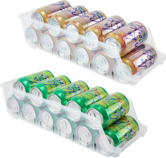 Soda Can Organizer for Refrigerator Storage 2-Pack