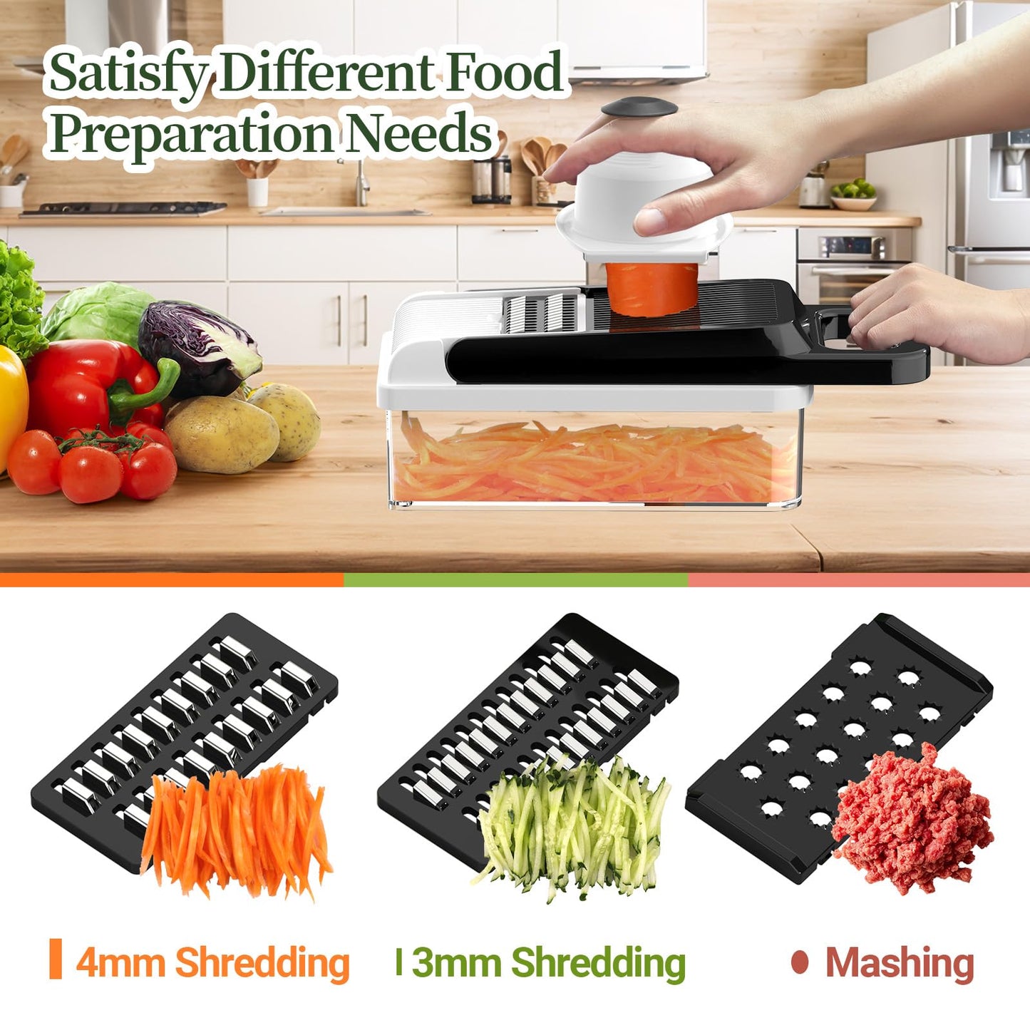 12-in-1 Vegetable Chopper with 7 Blades