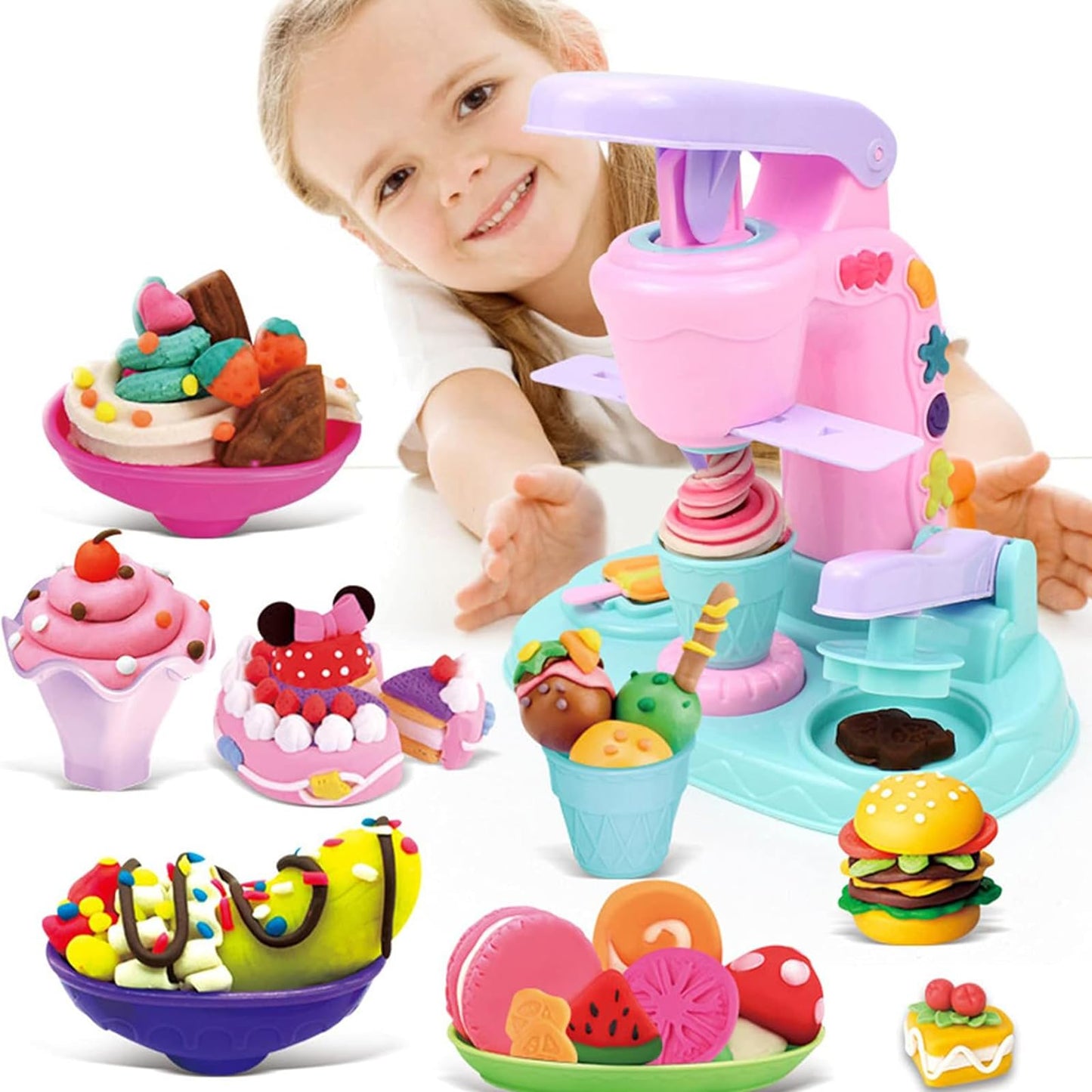 26 PCS Ice Cream Maker Dough Set for Kids