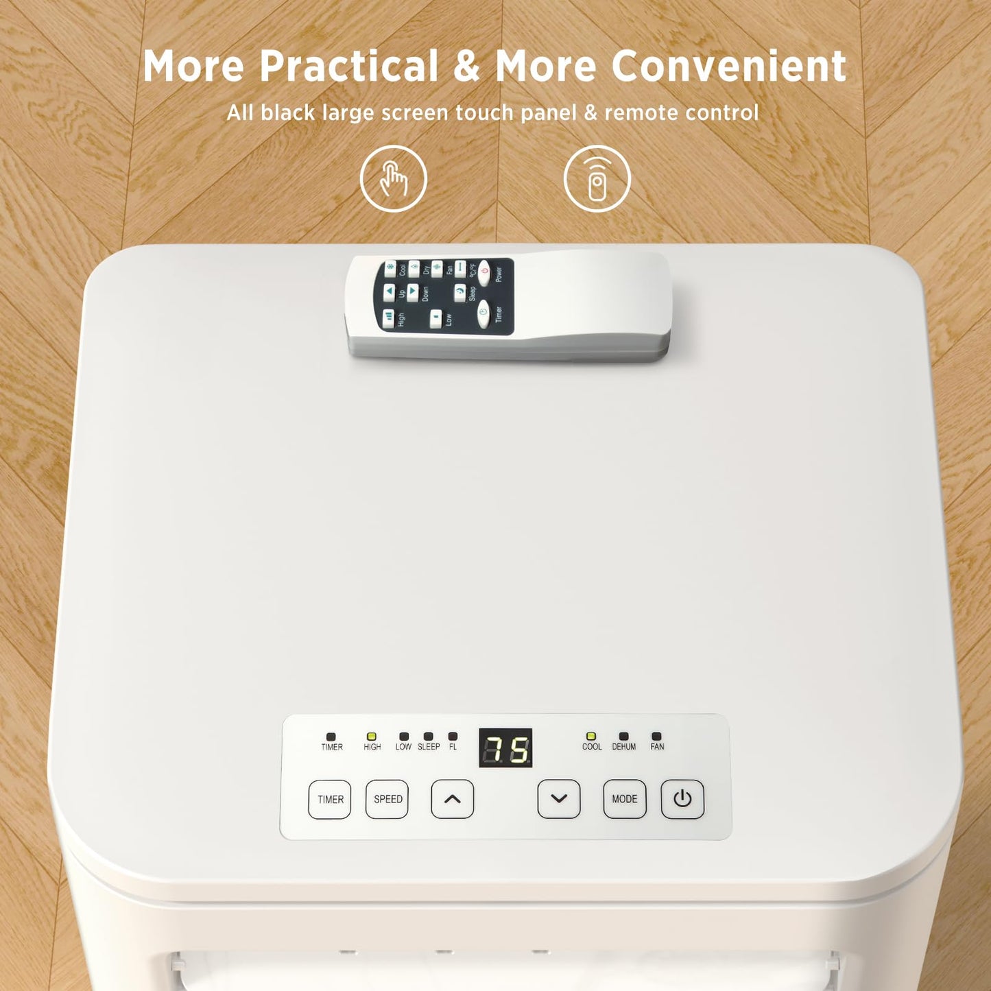 ZAFRO A5405-8K Portable Air Conditioners, 8,000 BTU+Drain Hose, White