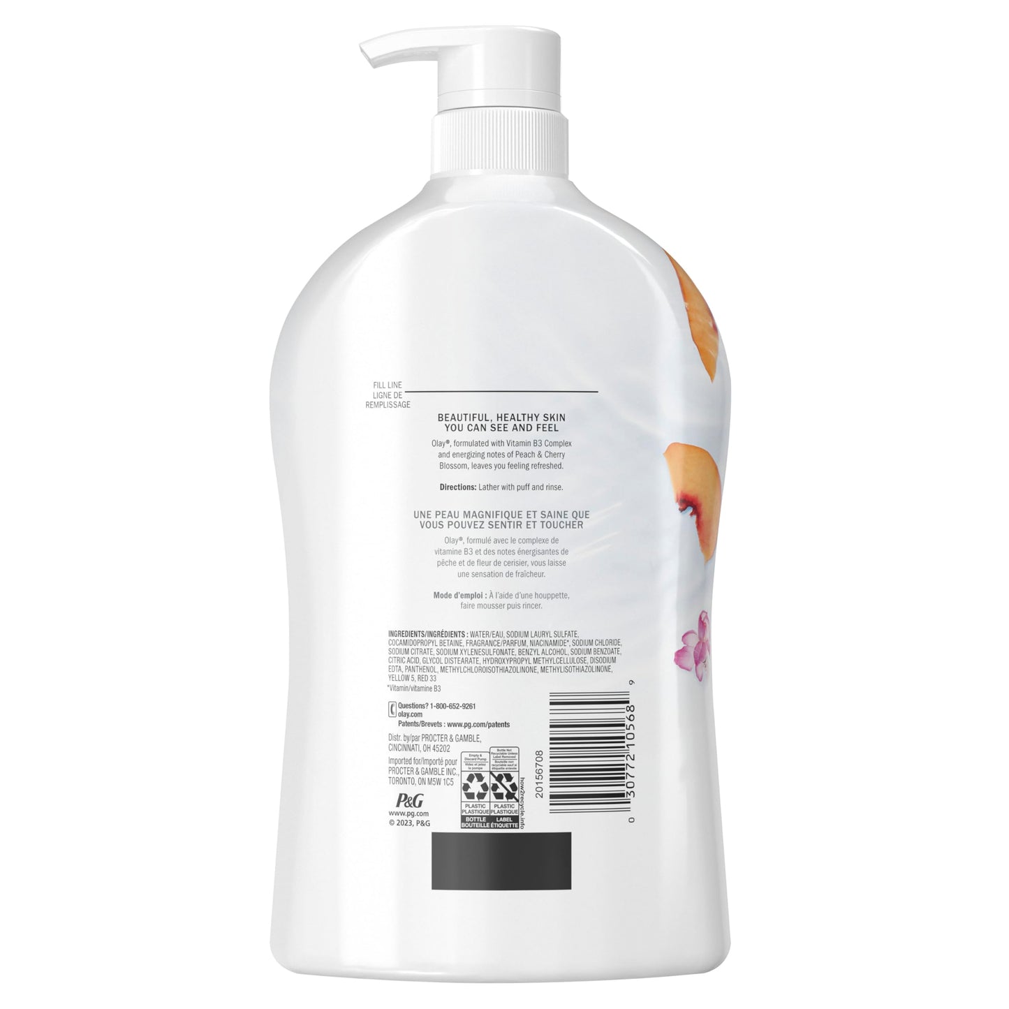 Olay Body Wash, 24hr Fresh Vibes, Peach Blossom