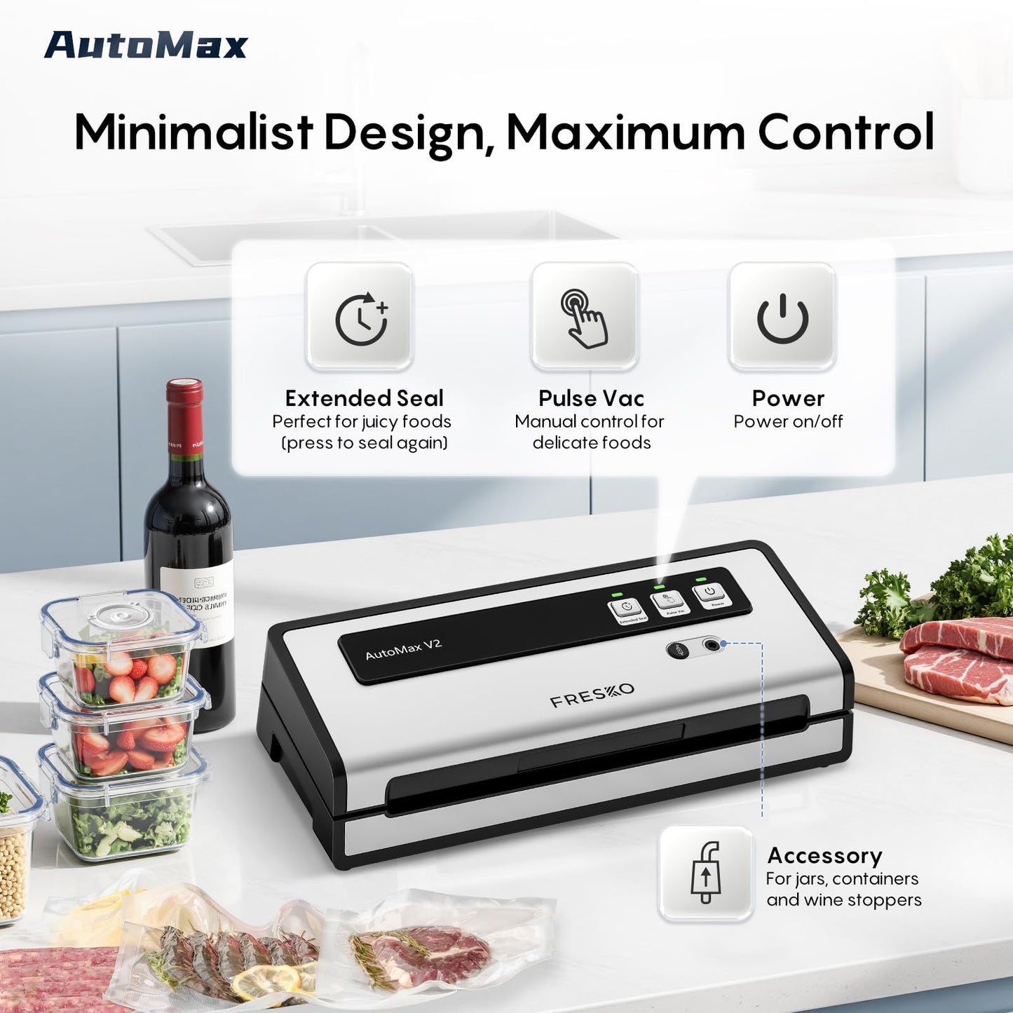 Automatic Vacuum Sealer with 10 Precut Bags