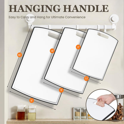 Non-Slip Extra Large Plastic Cutting Board Set