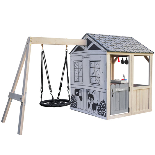 KidKraft Savannah Swing Wooden Playhouse with Kitchen