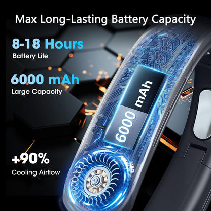 Portable Rechargeable Neck Fan with 360° Cooling