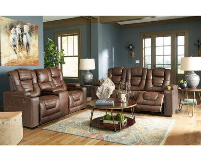 Power Reclining Sofa with Adjustable Headrest