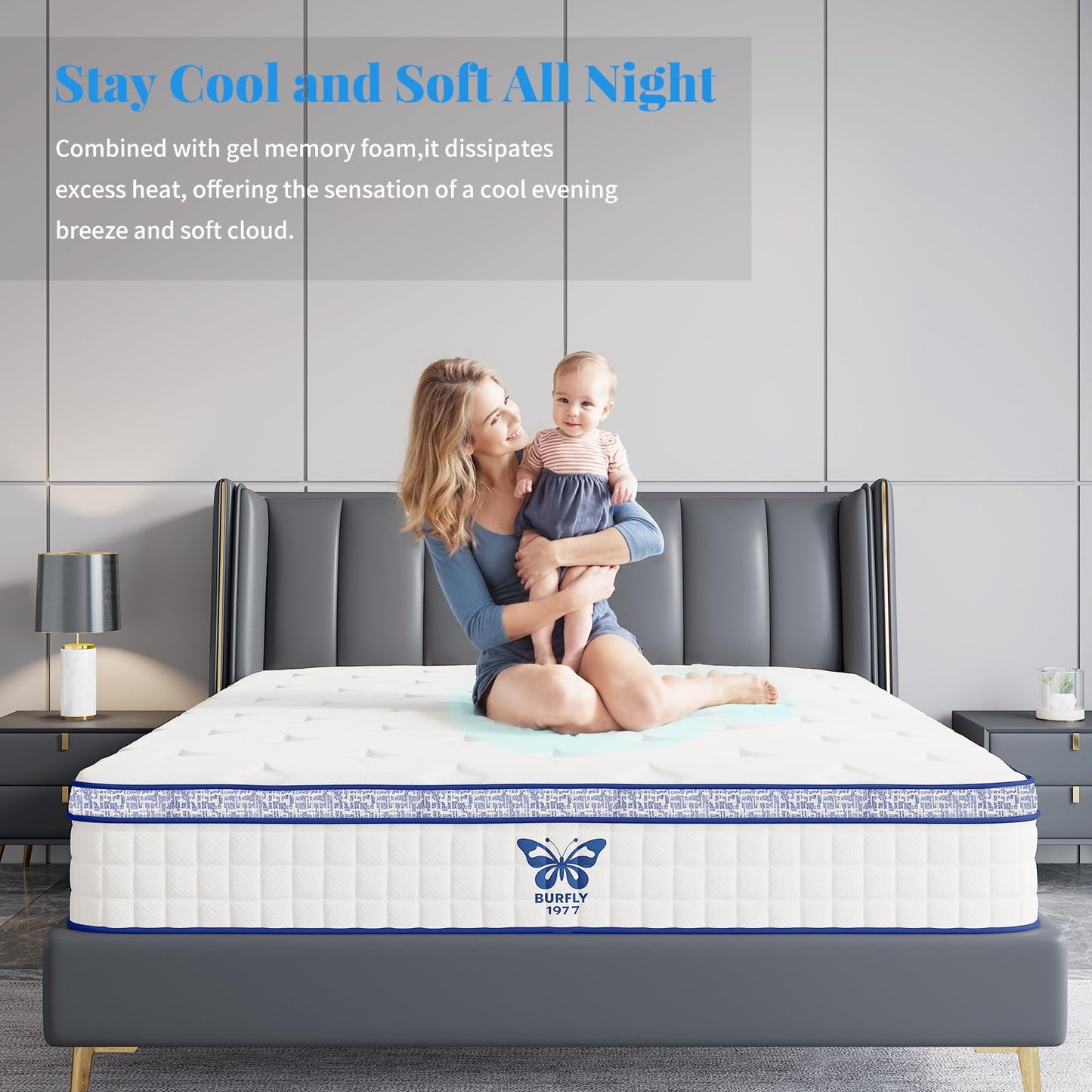 Queen Gel Memory Foam Pocket Spring Mattress