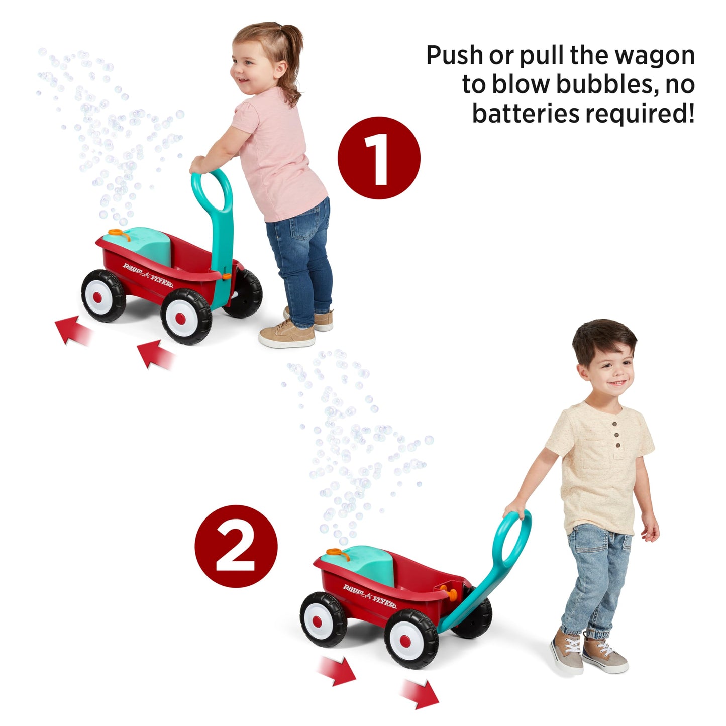 Radio Flyer Bubble Buddy Walker Wagon for Kids