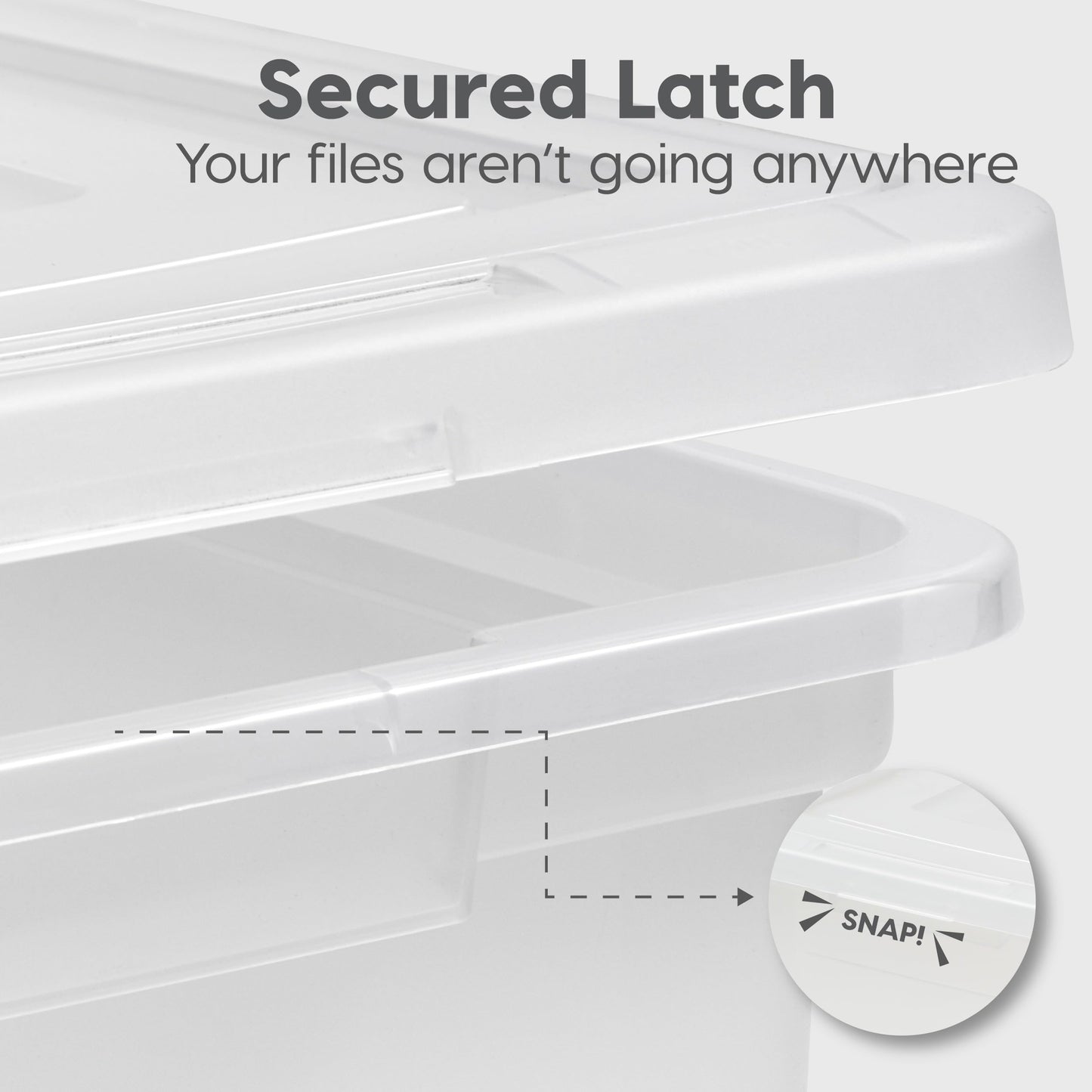 IRIS 4-Pack Plastic File Box Organizer