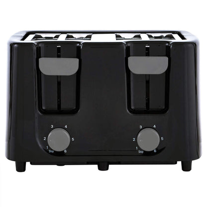 Continental Electric CE-TT029 Toaster, 4 Slice,Cool Touch, Black
