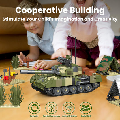 Mould King Military Tank Building Set with Accessories