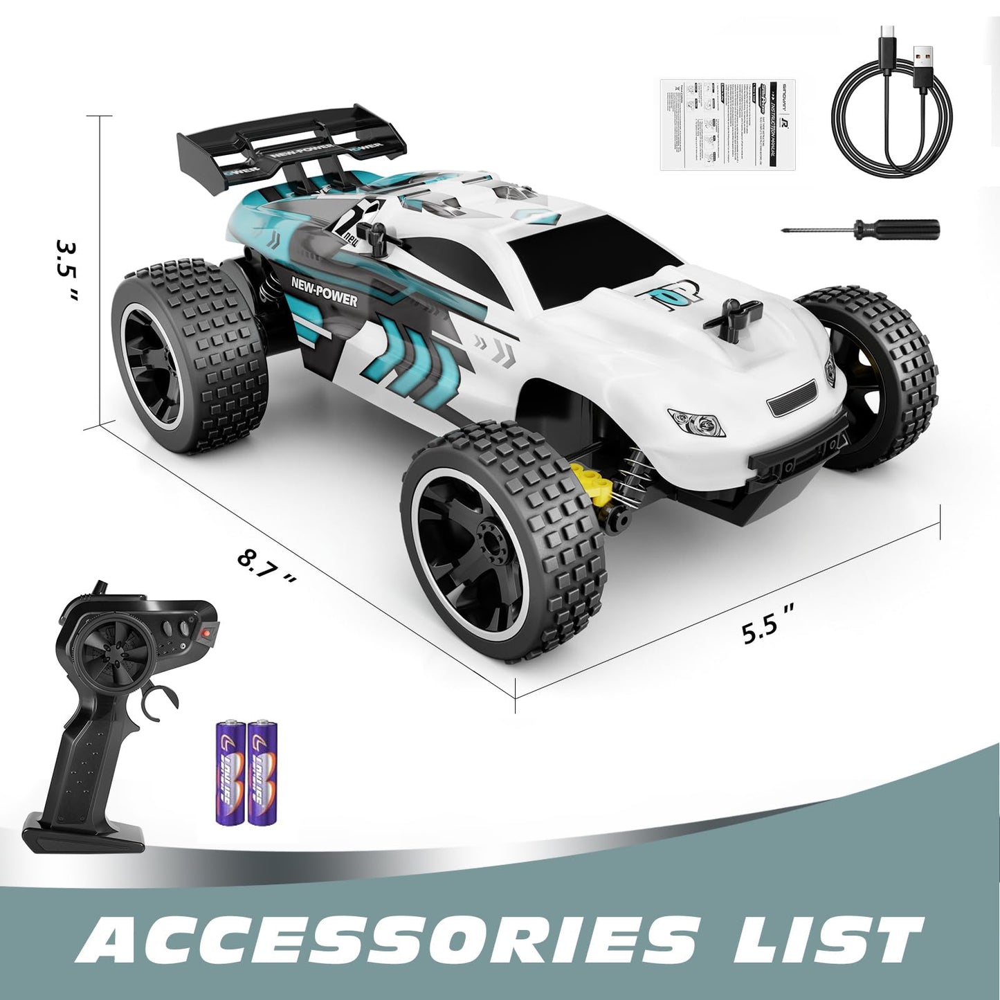 Tecnock 1:18 RC Offroad Buggy Car for Kids